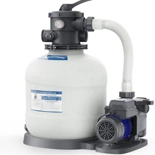 Aquastrong Sand Filter Pump 16in 3800GPH 3/4HP Timer Above Ground Pool 16000GAL