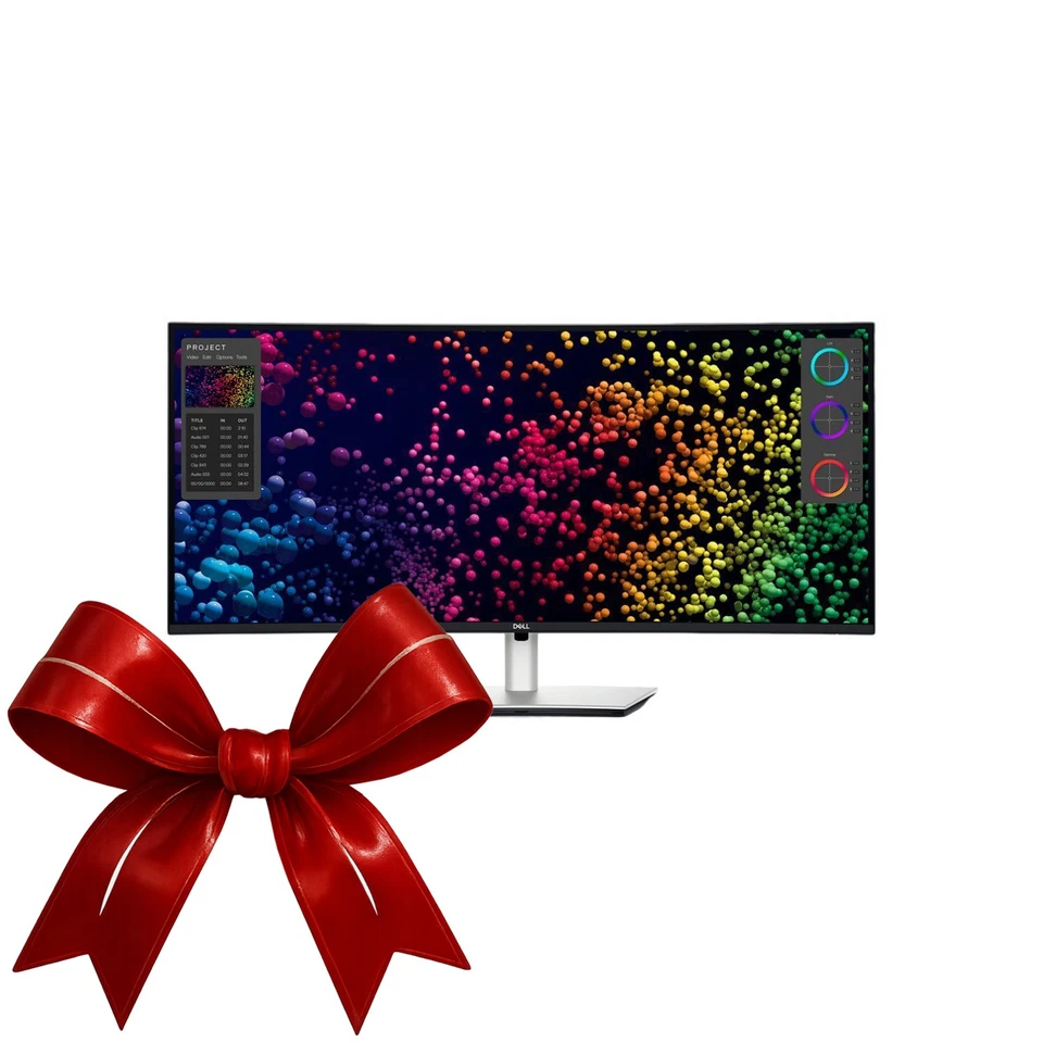 Dell UltraSharp U4025QW 40 Inch Curved Thunderbolt Hub Monitor (Silver)