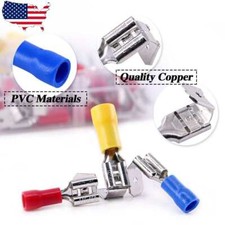 Red Blue Yellow Vinyl Insulated Piggy Back Wire Crimp Connectors Spade Terminals