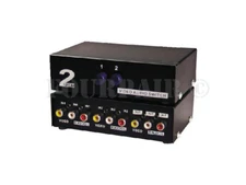 2-Port RCA Composite Video Audio AV 2-Way Switch Selector Switcher Splitter Box