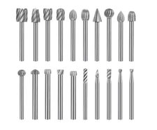 20PCS HSS Rotary Burr Set, Carving Bits and Engraving Router Bit Set for Rotary