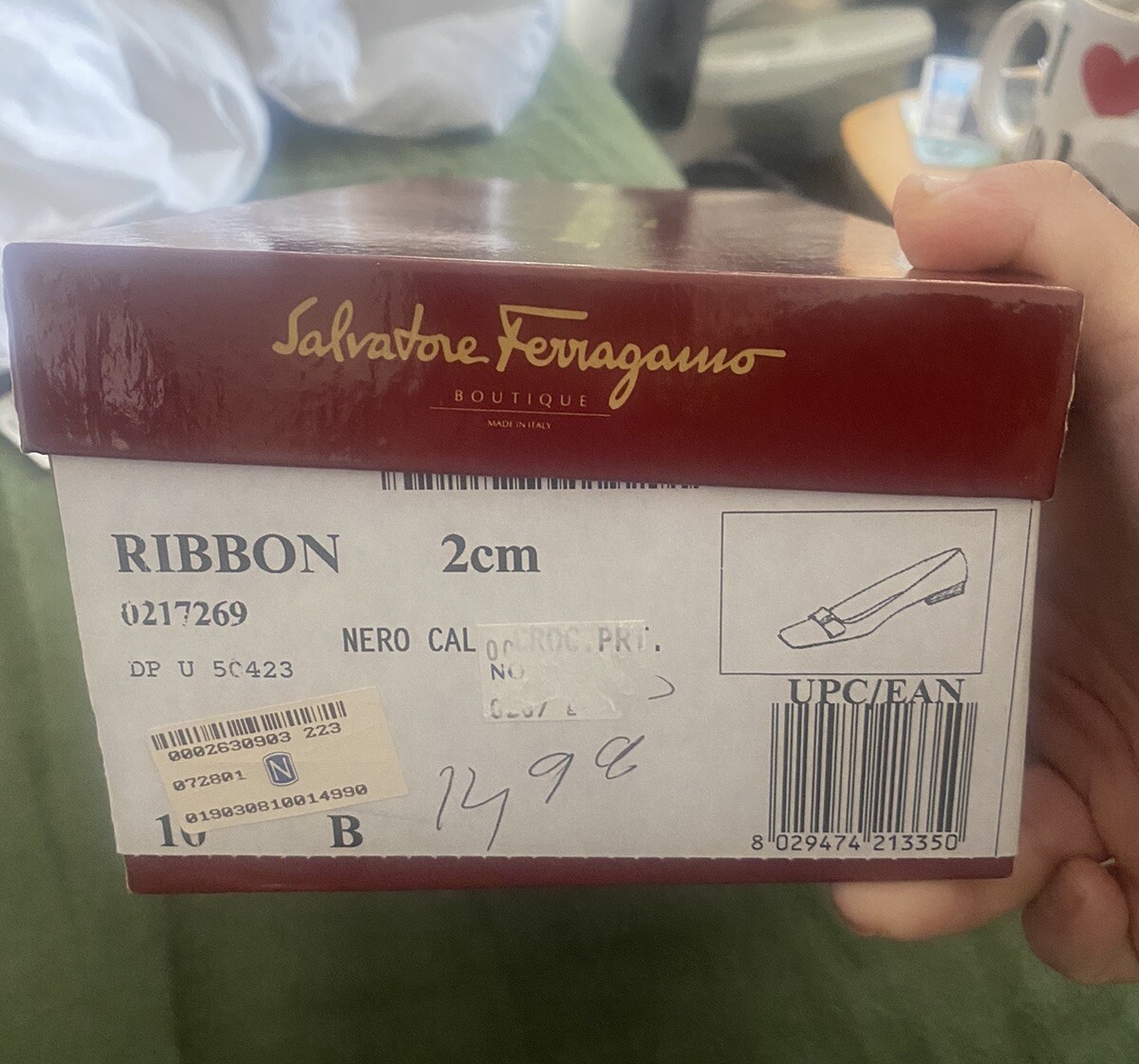Salvatore Ferragamo Boutique Vara ? Nero Calf Croc Prt Salvatore Ferragamo Boutique Vara ? Nero Calf Croc Prt