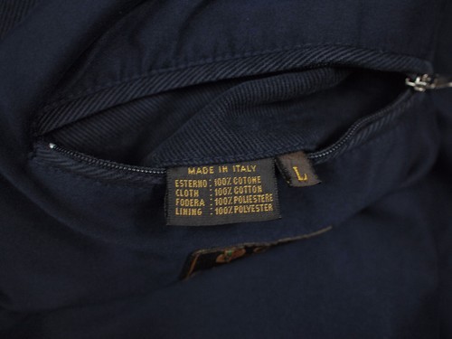 LORO PIANA mens coat Menoufi Brushed cotton size L / Large navy blue jacket - Imagen 7 de 14