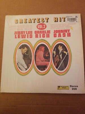 Jerry Lee Lewis Charlie Rich Johnny Cash Greatest Hits Vol. 2 Vintage Vinyl...