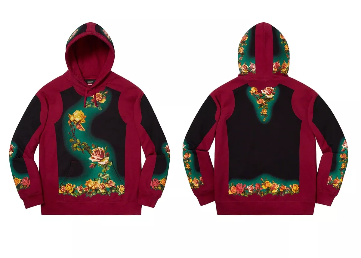 Supreme Jean Paul Gaultier Floral Print Sweatsuit Cardinal Hoodie L Sweatpants M