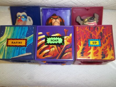 Burger King Kids Club 1994 Disney LION KING RAFIKI ,ED,SCAR Finger Puppets(B-771
