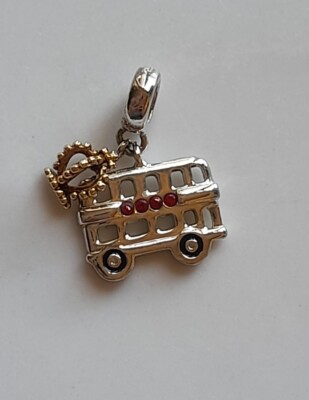 Chamilia Silber 925 Fit for a Queen London Bus & Krone Armband Charm
