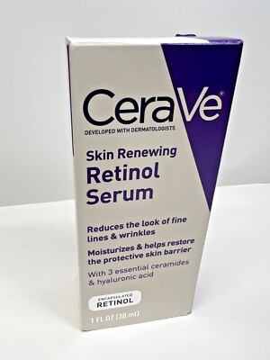 CeraVe Skin Renewing Retinol Face Cream Serum w/ Ceramides & Hyaluronic Acid 1oz