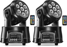 U King Moving Head Light RGBW Stage Lighting DJ Lights 7 x 10W LED Beam Spotl...