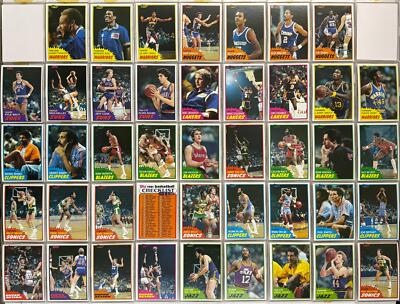 1981 Topps Basketball West Trading Card Set 43/44 #67-110 VG/EX No Magic
