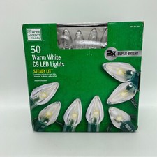 Home Accents Holiday 50 Warm White Christmas C9 LED String Lights Indoor/Outdoor