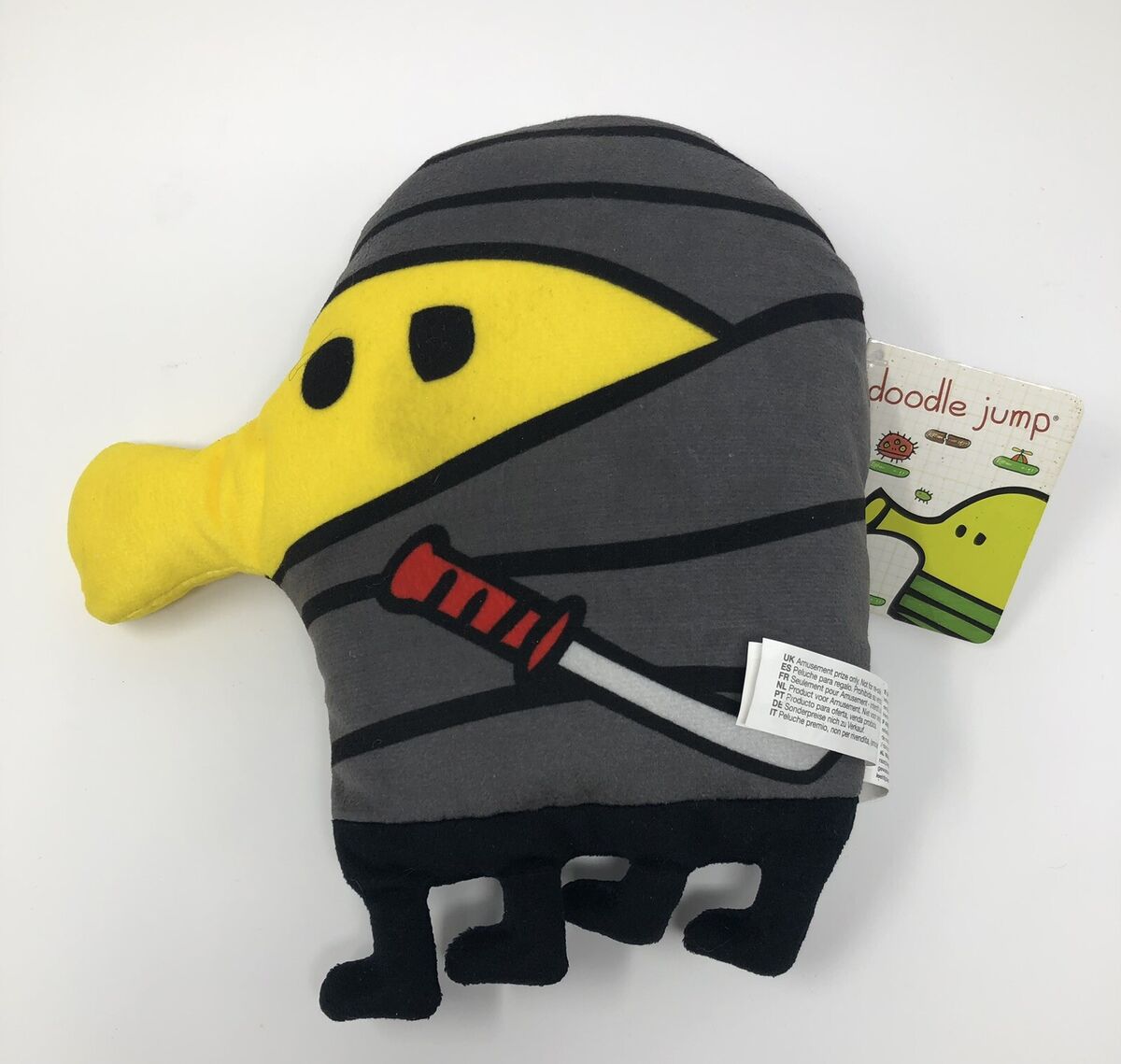 Doodle Jump Ninja Plush 9.5” Sega Prize Europe 2015 Lima Sky Flat Shape