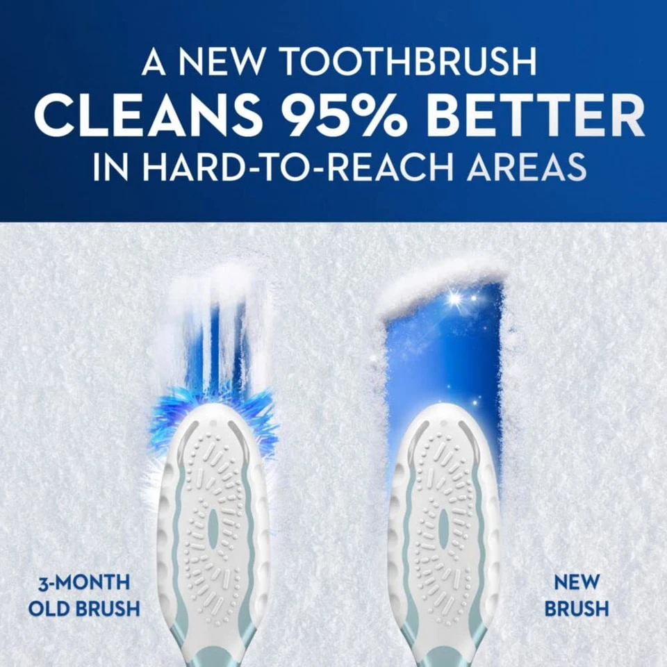 Oral B Crossaction All In One Toothbrush Pack Of 6 Multicolor Plaque Removal - Image 3 of 4