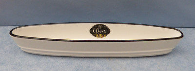 25267. Olivenschale  -  Schale für Oliven  -   weiss  -  26 cm Kitchen basics