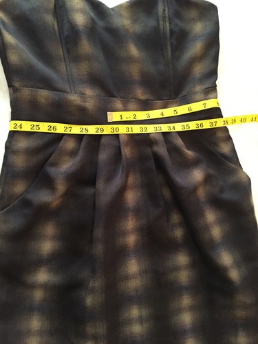 H&M Sexy Casual Strapless Two Pocket Pleated Dress Size 8 - Picture 6 of 9