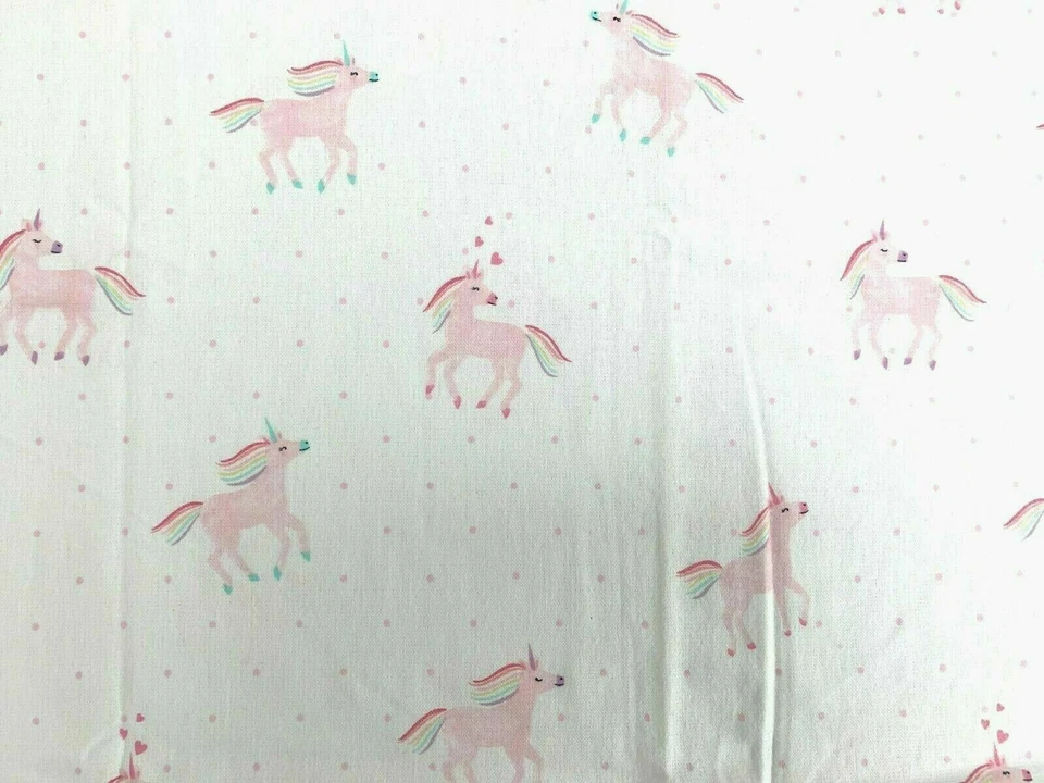 Juego de Sábanas Unicornio Arco Iris Franela Orgánica Niños Cerámica Granero Rosa UNICORNIO NUEVO WTG Foto 3 de 4