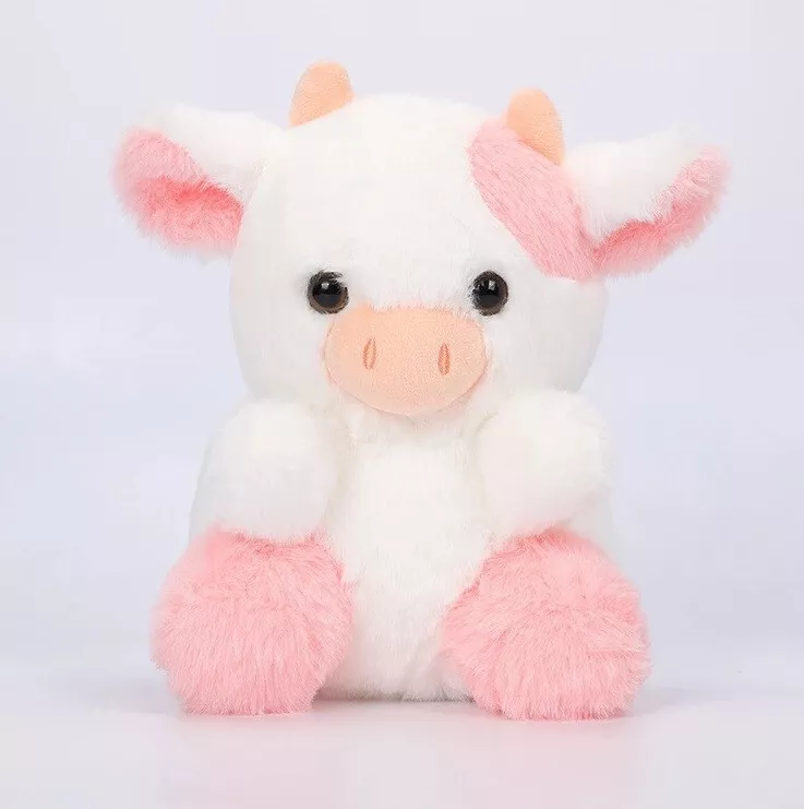 Pink Strawberry Cow 8 Inch Stuffed Animal Plush Toys Toddler Doll