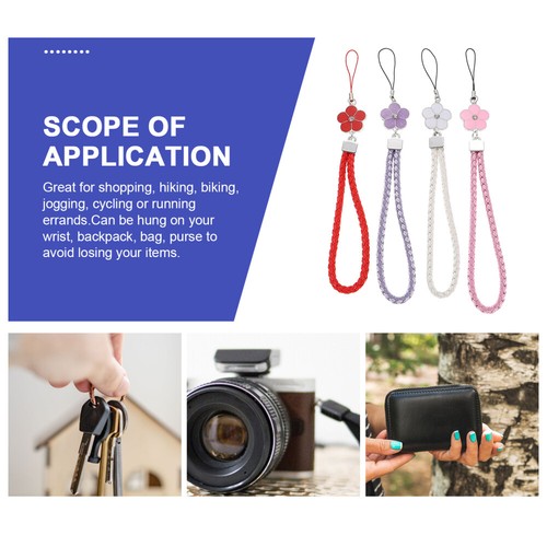 8 Pcs Lanyard Aus Geflochten Handy Hängendes Seil Telefon Handgelenk - Zdjęcie 10 z 12