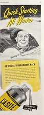 Casite Corporation Hastings Mich Quick Starting Fluid Auto VTG Print Ad 1947