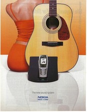 2003 Nokia Music Stand Sound System Cell Phone Vintage Magazine Print Ad/Poster