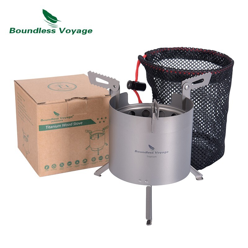 Camping Titanium Wood Stove Folding Mini Alcohol Stove Roll Heater Furnace  | eBay