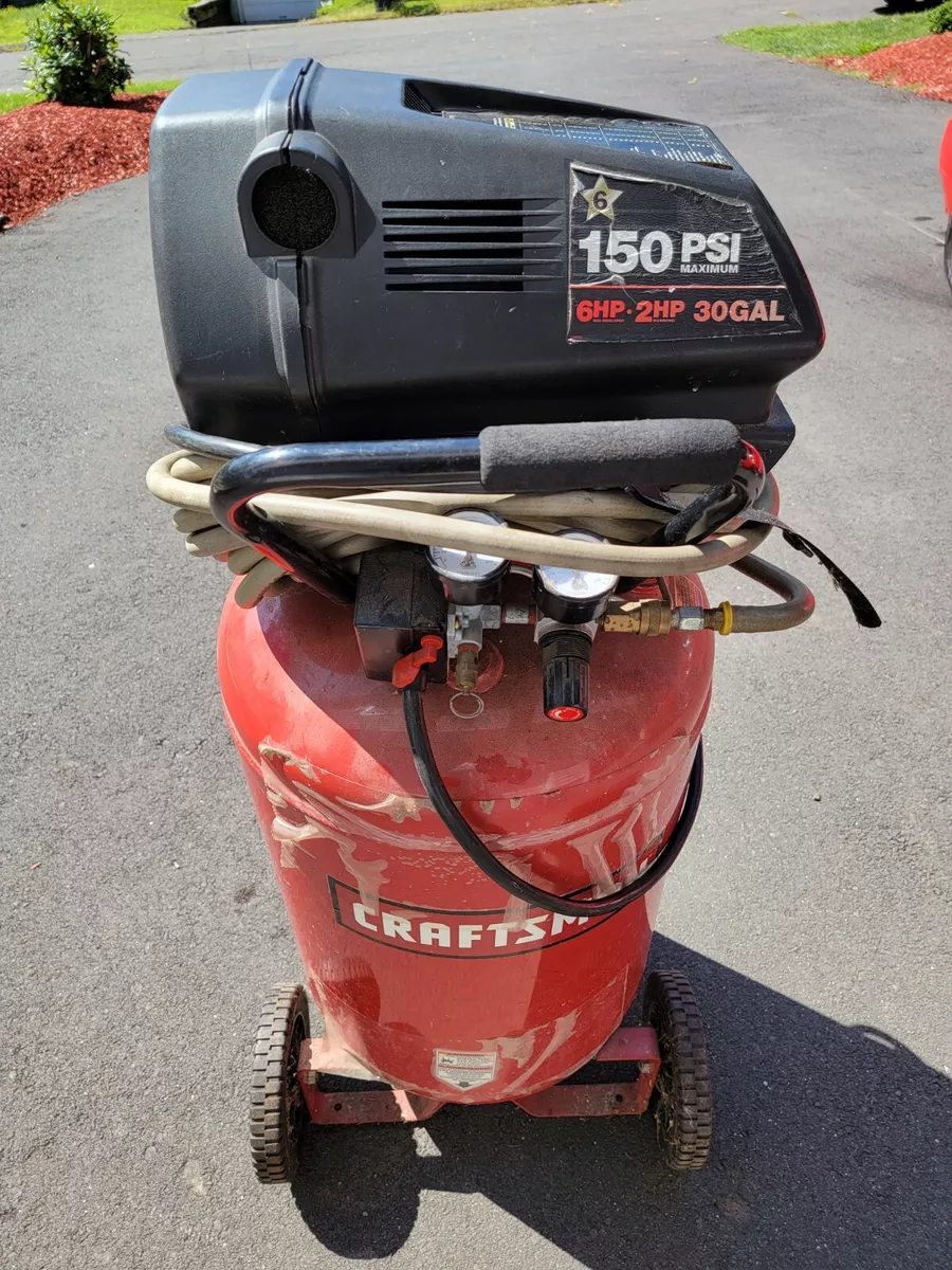 Craftsman 30 gallon 6 hp 150 PSI Air Compressor lightly used, made in USA!