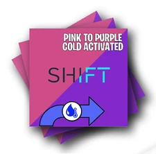 3 Pack 12" x 12" Pink to Purple Cold Temperature Color Change Adhesive Vinyl