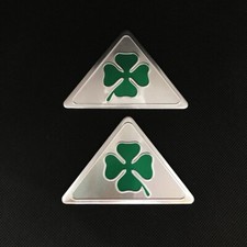 Four -leaf Clover Car Sticker Fits Alfa Romeo Modified Nameplate Aluminum Emblem Four -leaf Clover Car Sticker Fits Alfa Romeo Modified Nameplate Aluminum Emblem