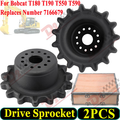 2PCS Track Drive Sprocket 7166679 For Bobcat T180 T190 T550 T590 15 Tooth