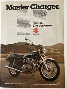 1979 Suzuki GS 1000E Motorcycle Print Ad Master Charger