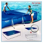 SQUARE POOL COVER 304X205CM FOR 3X2M SWIMMING POOL 58106 DUSTPROOF RAINPROOF
