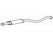Centre Exhaust Middle Silencer for Nissan Pulsar DIG-T 115 1.2 (2014-2015)