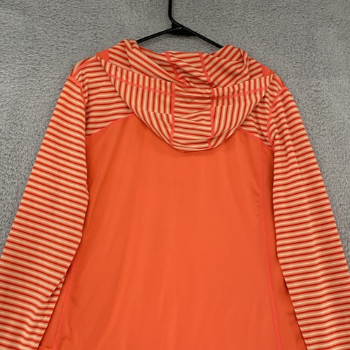 Mountain Hardwear Hoodie Womens Large Orange Striped Butterlicious Hiking - Picture 8 of 13