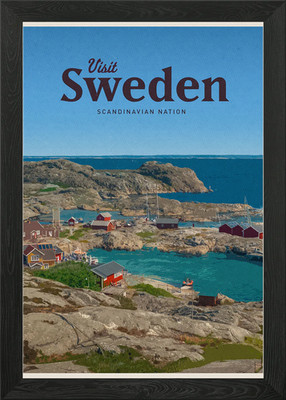Visit Sweden Gerahmtes Wandbild Poster Leinwanddruck Bild