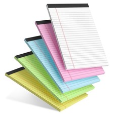 5pcs Small Note Pads 5x8 Notebook College Ruled Legal Pads Color Notepads 5 P...