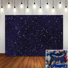 Night Sky Star Photography Backdrop Universe Space Theme Starry Banner