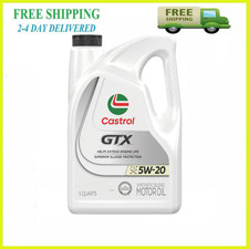 Castrol GTX 5W-20 Synthetic Blend Motor Oil 5 Quarts Sludge Protection - New 18.38 per gallon