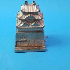 VTG. 40’s Japanese Pagoda Foo Dog Metal Cigarette Holder & Dispenser as found