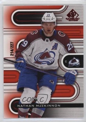 2022-23 Upper Deck SP Game Used Edition Red 214/227 Nathan MacKinnon #77 0o9o