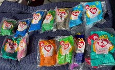 TY Teenie Beanie Babies 1998 McDonalds Happy Meal Toys Lot Of 13 Sealed Plus