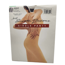 Hanes Smooth Illusions Girdle Panty Pantyhose Size B Barely Black Style 00Q77