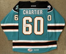 Rourke Chartier Game Worn Hockey Jersey - San Jose Sharks Barracuda Worcester