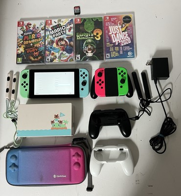 Nintendo Switch Animal Crossing Edition Bundle With Games Extra