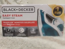 Black & Decker Easy Steam TrueGlide Nonstick SmartSteam Compact Iron w Spray