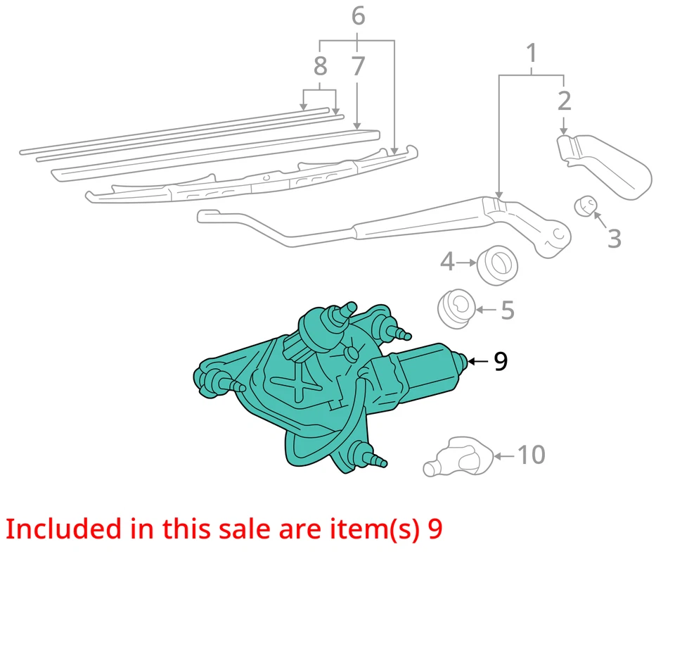 Motor limpiaparabrisas trasero compatible con 99-03 LEXUS RX300 716949 Foto 3 de 4
