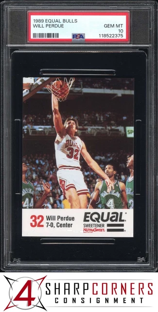 1989 EQUAL BULLS WILL PERDUE RC BULLS POP 3 PSA 10