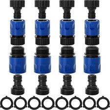 Garden Hose Quick Connect 3/4" Water Hose Fit Plastic Male Female Connector 4Set