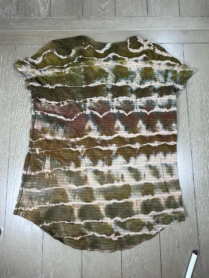 Camisa Lululemon Mujer 8/10 Terracota Azteca Tonos Tierra Tie Dye Personalizada Foto 2 de 4