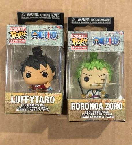 Funko Pocket Pop Keychain Vinyl Figure One PIece Roronoa Zoro & Luffytaro Lot