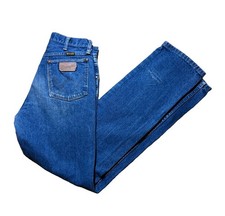 Vintage 80s Wrangler 13MWZ Jeans Mens 28x32 Blue Cowboy USA Made Talon Zipper